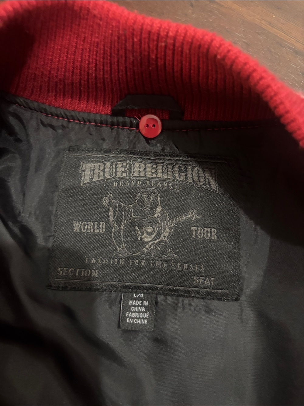 True Religion TR 02 Wool Blend Varsity Jacket Mens large - Picture 7 of 15